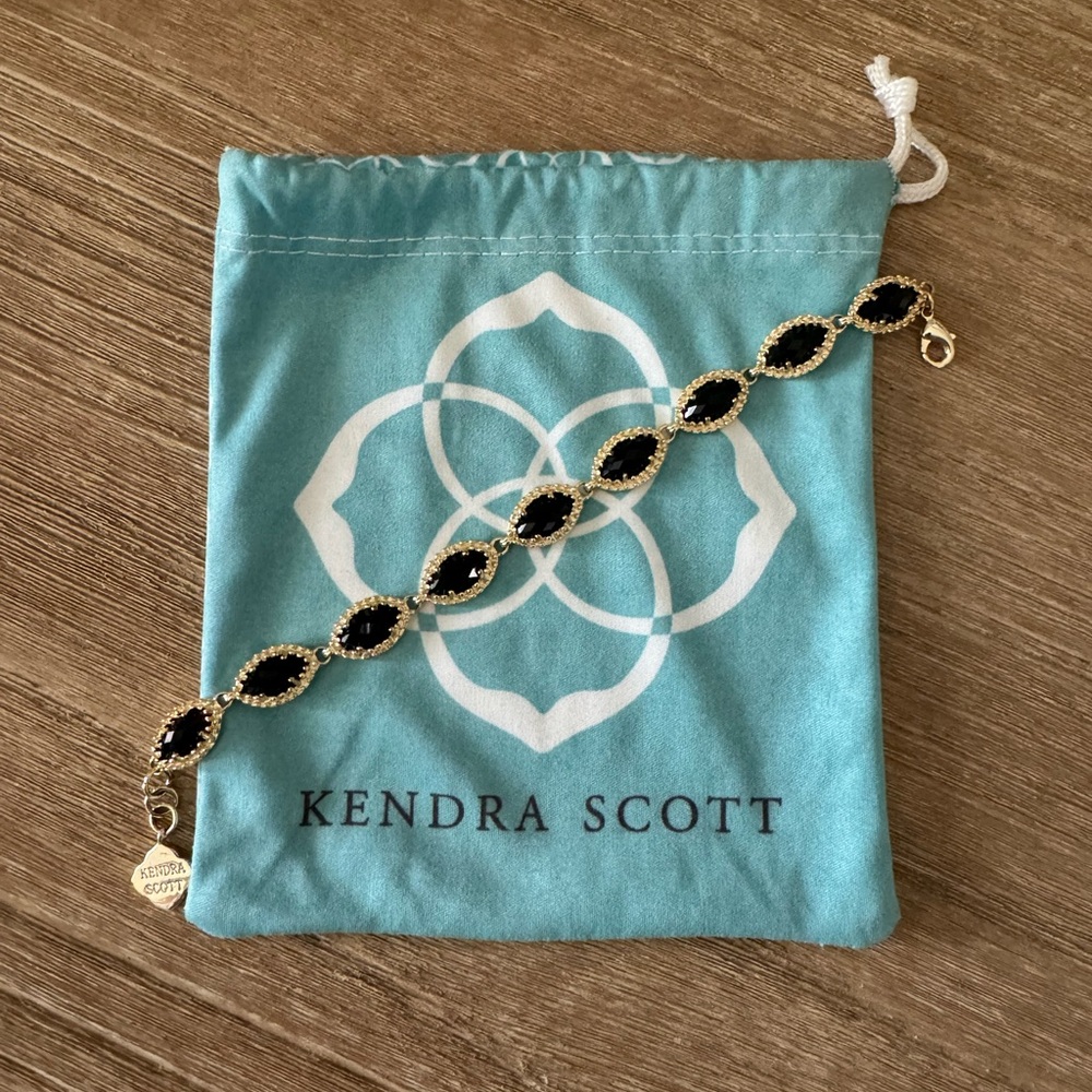 Kendra Scott Black and Gold Bracelet